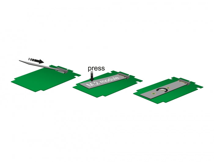 Delock Konverter SATA 22 Pin > M.2