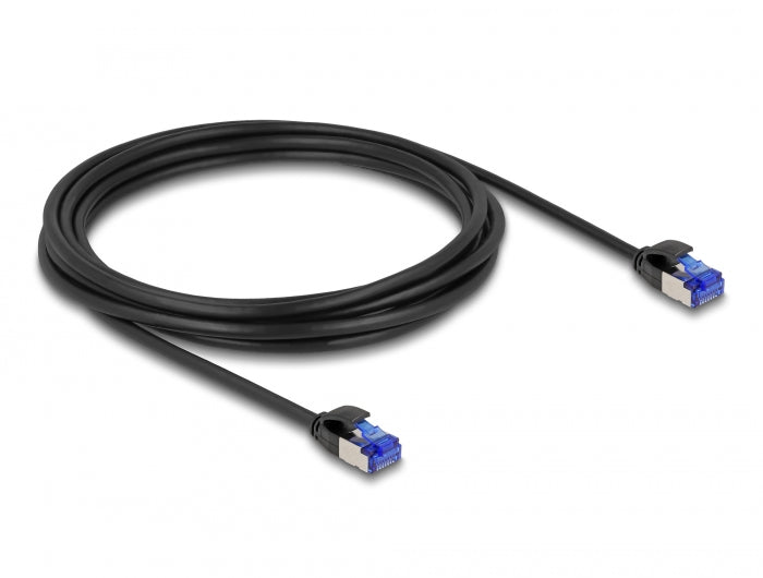 Delock RJ45 Netzwerkkabel Cat.6A S/FTP Slim 3 m schwarz