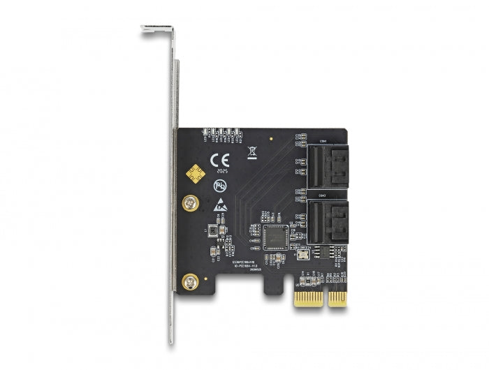 Delock 4 Port SATA PCI Express x1 Karte - Low Profile Formfaktor