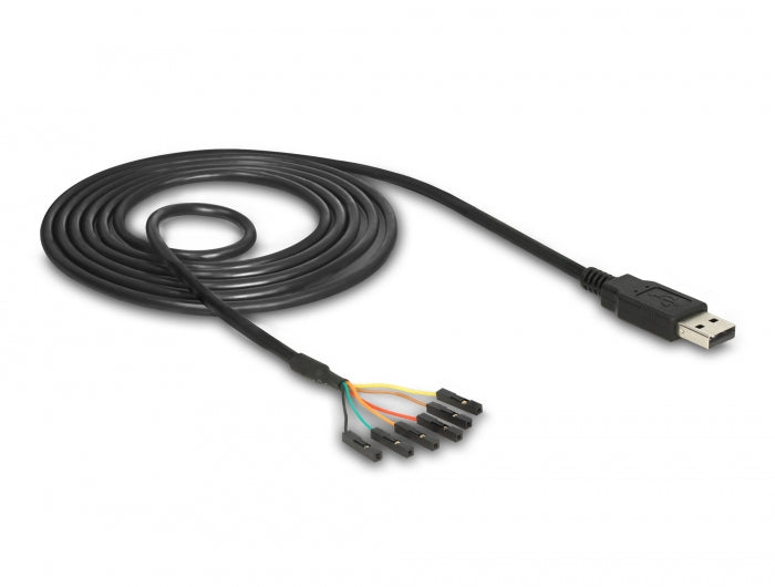 Delock USB 2.0 zu Seriell TTL Konverter mit 6 einzelnen Pfostenbuchsen 1,8 m (5 V)
