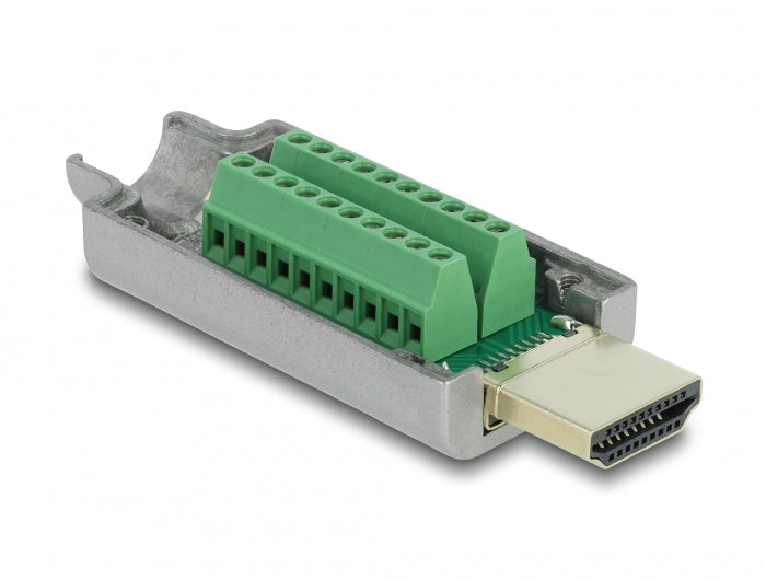 Delock HDMI-A Stecker zu Terminalblock mit Metall Gehäuse