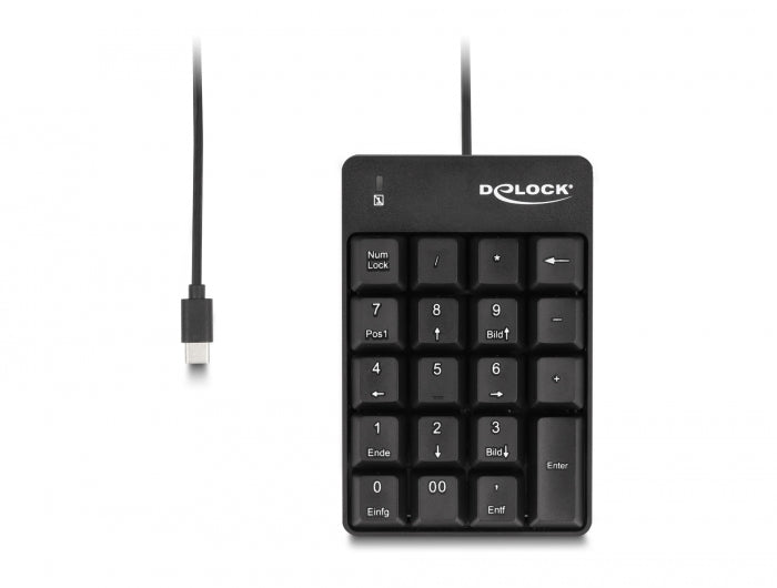 Delock USB Type-C™ Nummernblock 19 Tasten schwarz