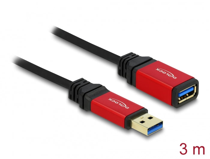 Delock USB 5 Gbps Verlängerungskabel Typ-A Stecker zu USB 5 Gbps Typ-A Buchse 3 m Premium