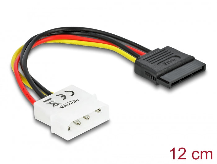 Delock Kabel SATA 15 Pin HDD zu 4 Pin Stecker – gerade
