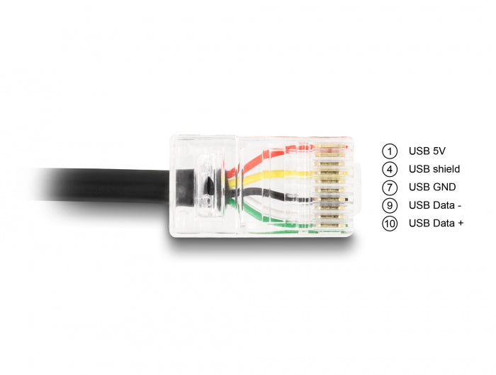Delock USV Kommunikationskabel USB 2.0 Typ-A zu USB RJ50 2 m