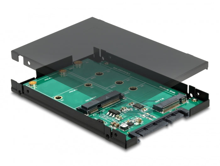Delock 2.5″ Konverter SATA 22 Pin > 1 x M.2 Key B + 1 x mSATA - 9,5 mm