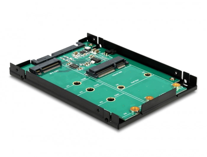 Delock 2.5″ Konverter SATA 22 Pin > 1 x M.2 Key B + 1 x mSATA - 9,5 mm