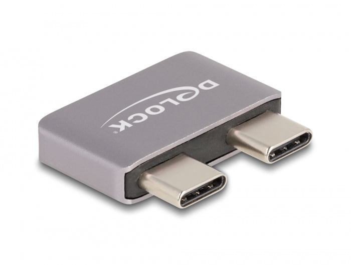Delock Adapter USB 40 Gbps USB Type-C™ 2 x Stecker zu 2 x Buchse Portschoner Metall
