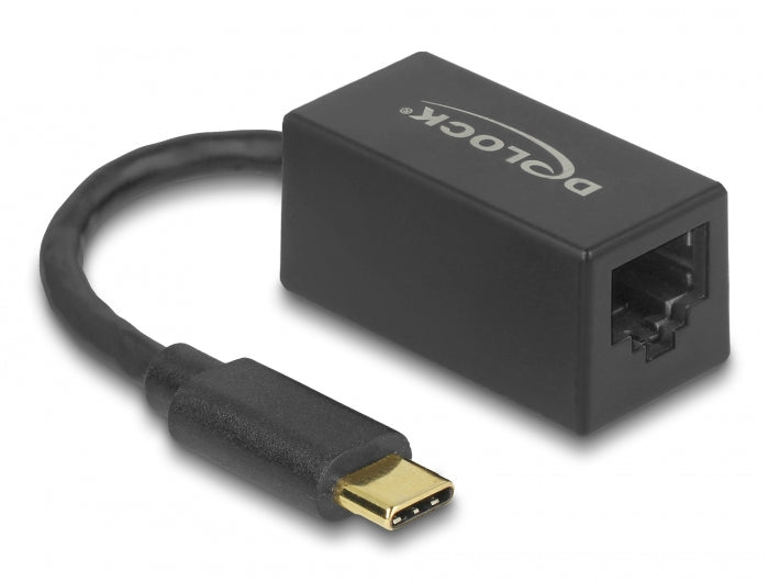 Delock USB Type-C™ Netzwerk Adapter Gigabit LAN 1 x RJ45 kompakt schwarz