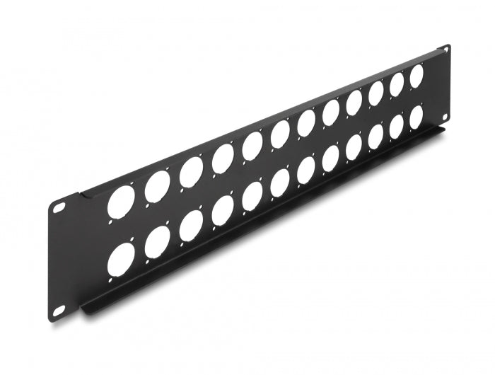 Delock D-Typ 19″ Patchpanel 24 Port 2 HE schwarz