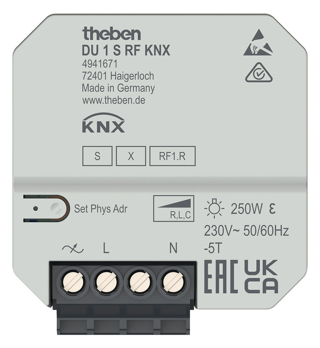 THEBEN Dimmaktor KNX 2-250W UP uni/LED DU 1 S RF KNX Bussystem KNX-RF (Funk)