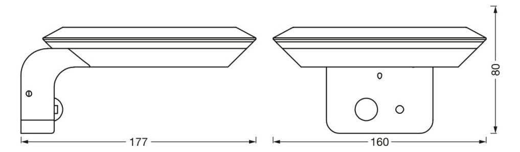 LEDVANCE LED-Solarleuchte 3,6W 3000K gr ENDURA Style Solar Glow Wall Sensor 180l