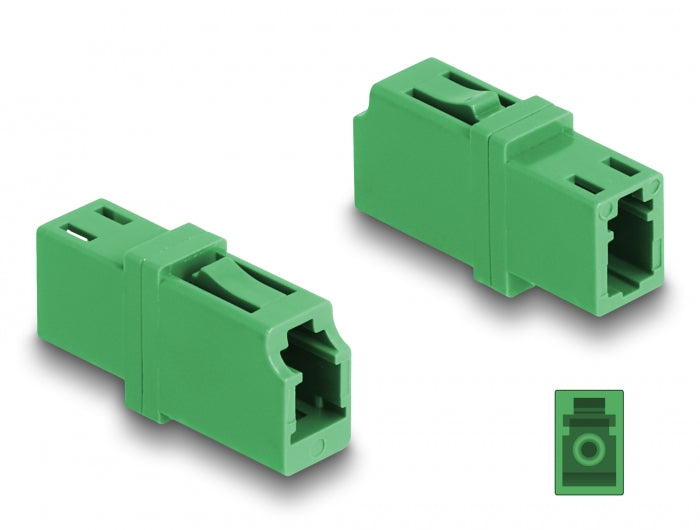 Delock LWL Kupplung LC Simplex Buchse zu LC Simplex Buchse APC grün