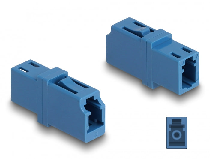 Delock LWL Kupplung LC Simplex Buchse zu LC Simplex Buchse UPC blau