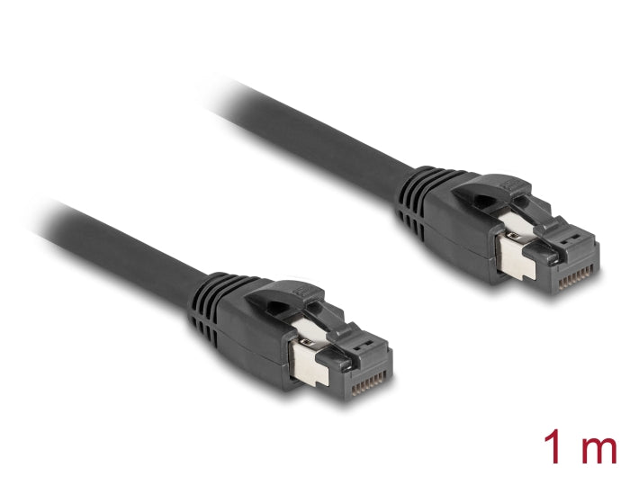 Delock RJ45 Netzwerkkabel Cat.8.1 S/FTP 1 m bis 40 Gbps schwarz