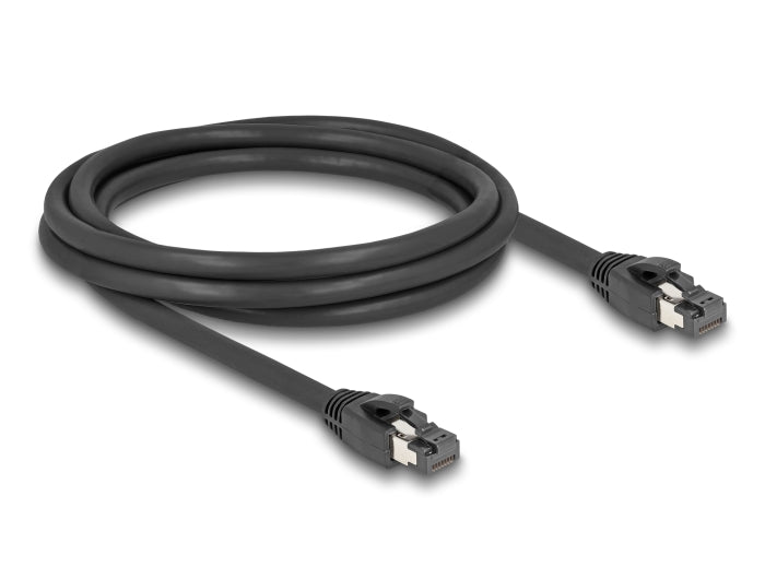 Delock RJ45 Netzwerkkabel Cat.8.1 S/FTP 2 m bis 40 Gbps schwarz
