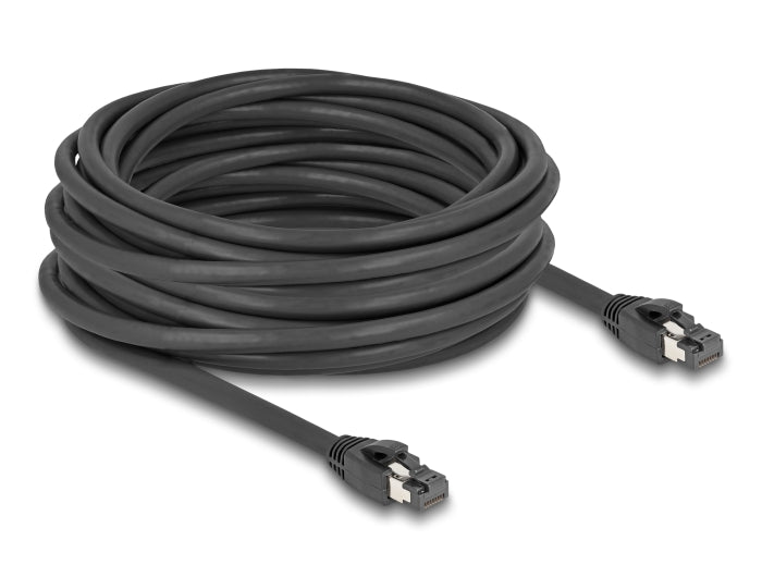 Delock RJ45 Netzwerkkabel Cat.8.1 S/FTP 10 m bis 40 Gbps schwarz