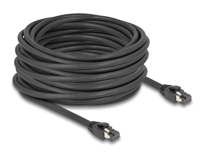 Delock RJ45 Netzwerkkabel Cat.8.1 S/FTP 15 m bis 40 Gbps schwarz