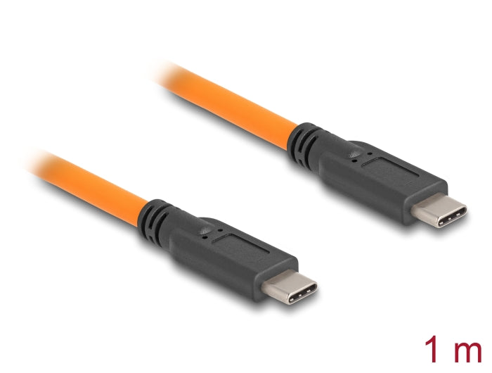 Delock USB 5 Gbps Kabel USB Type-C™ Stecker zu USB Type-C™ Stecker für Tethered Shooting 1 m orange