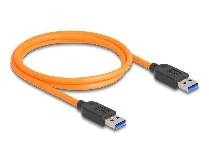 Delock USB 5 Gbps Kabel USB Typ-A Stecker zu USB Typ-A Stecker für Tethered Shooting 1 m orange
