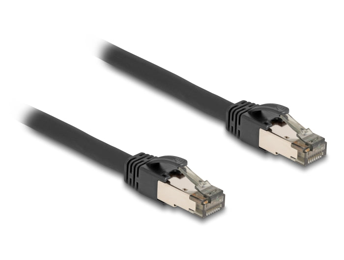 Delock RJ45 Netzwerkkabel Cat.6A U/FTP ultra flexibel mit innerem Metallmantel 15 m schwarz