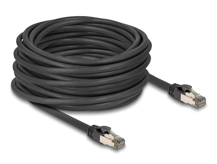 Delock RJ45 Netzwerkkabel Cat.6A U/FTP ultra flexibel mit innerem Metallmantel 15 m schwarz