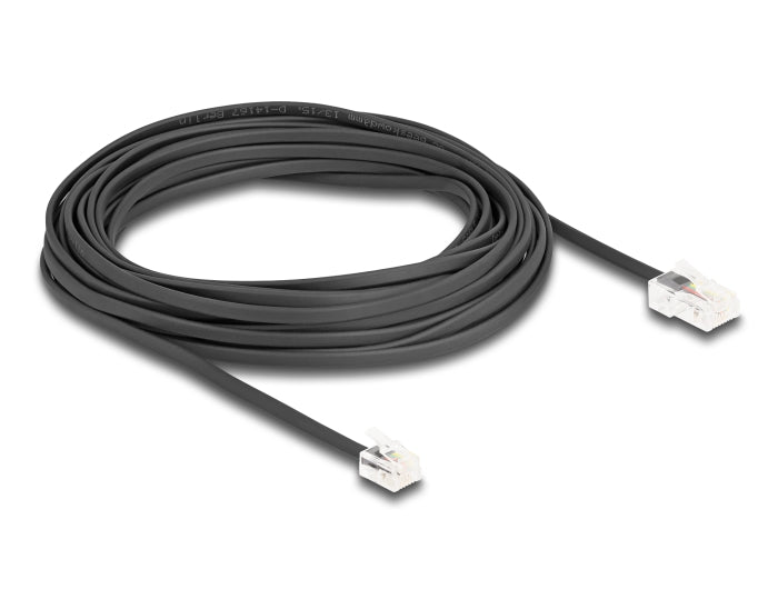 Delock Telefonkabel RJ45 Stecker zu RJ11 Stecker schwarz 10 m