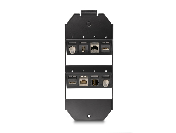 Delock Keystone Halterung 8 Port für Bodentank