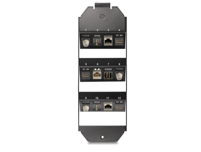 Delock Keystone Halterung 12 Port für Bodentank