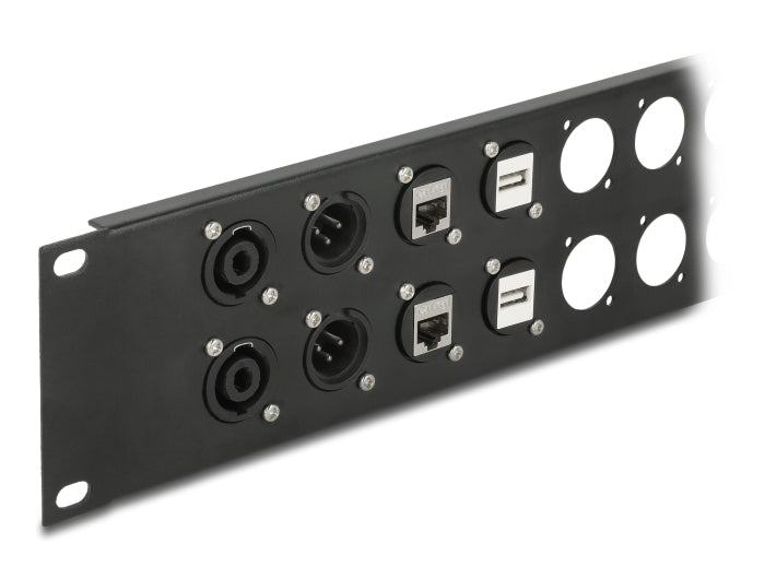 Delock D-Typ 19″ Patchpanel 24 Port 2 HE schwarz
