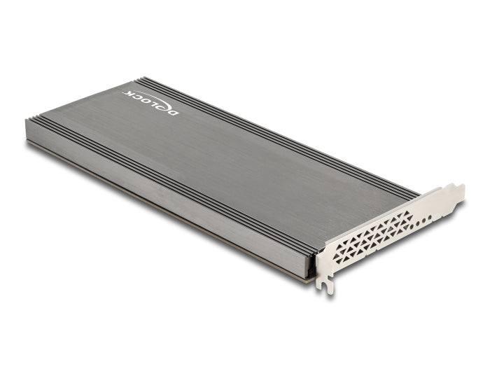 Delock PCI Express 4.0 x16 Karte zu 4 x intern NVMe M.2 Key M mit Kühlkörper und Lüfter - Bifurcation