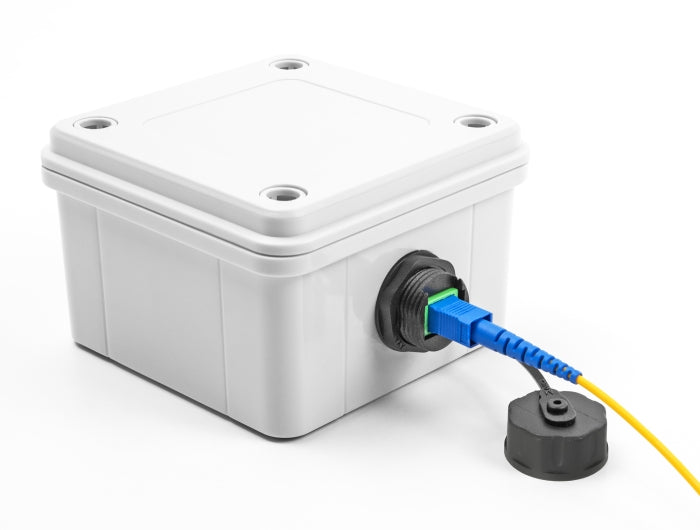 Delock LWL Kabelverbinder SC Simplex Buchse zu SC Simplex Buchse mit Verschlusskappe wasserfest