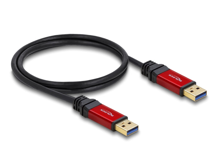 Delock USB 5 Gbps Kabel Typ-A Stecker zu Typ-A Stecker 1 m Metall