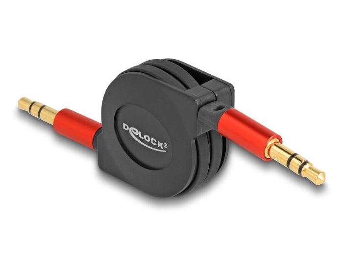 Delock Audio Aufrollkabel 3,5 mm 3 Pin Klinkenstecker zu Klinkenstecker 90 cm