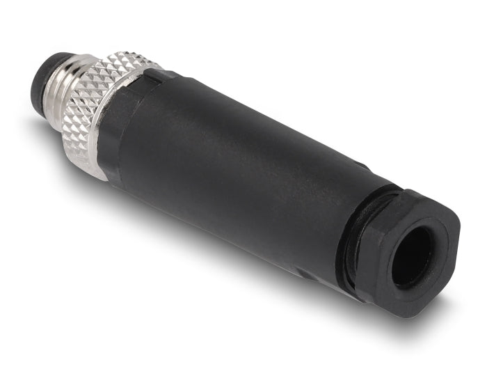 Delock M8 Steckverbinder A-kodiert 3 Pin Stecker zur Montage mit Schraubanschluss