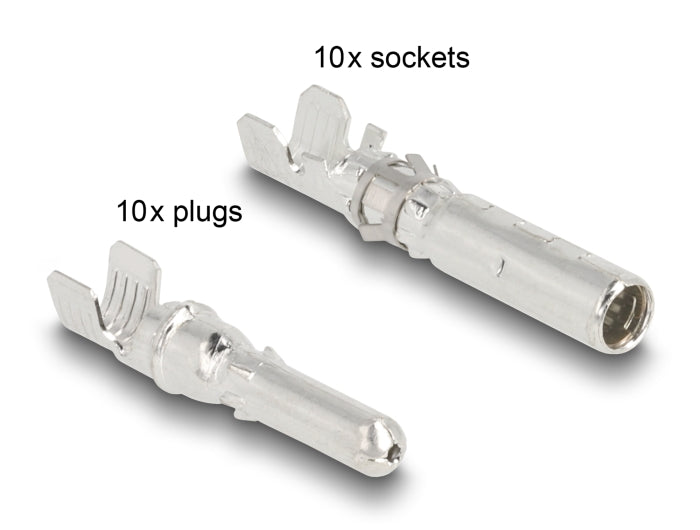 Delock DL4 Solar Stiftkontakte zum Crimpen für Stecker und Buchsen, 20 Stück