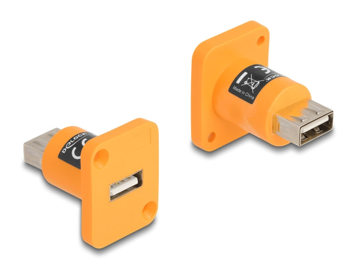 Delock D-Typ Modul USB 2.0 Typ-A Buchse zu Buchse orange