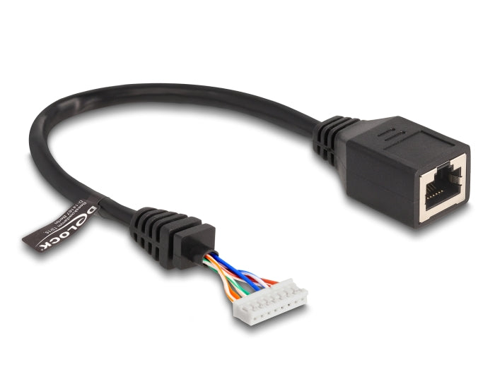 Delock Kabel RJ45 Buchse zu Pfostenbuchse 2,00 mm 8 Pin Cat.5e 23 cm schwarz
