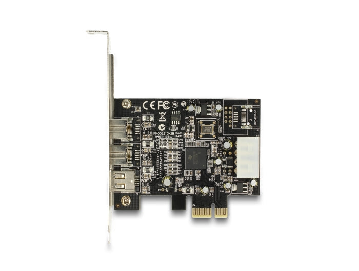 Delock PCI Express x1 Karte > 2 x extern FireWire B + 1 x extern FireWire A