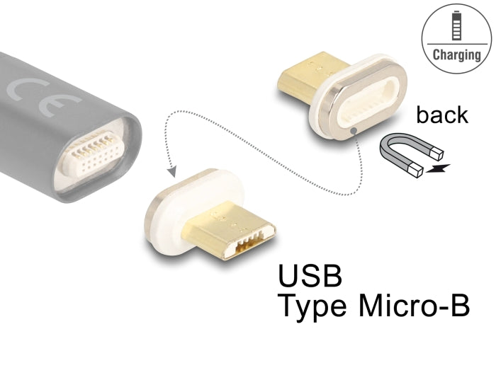 Delock Magnetischer Adapter USB Typ Micro-B Stecker