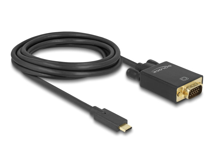 Delock Kabel USB Type-C™ Stecker > VGA Stecker (DP Alt Mode) 3 m schwarz