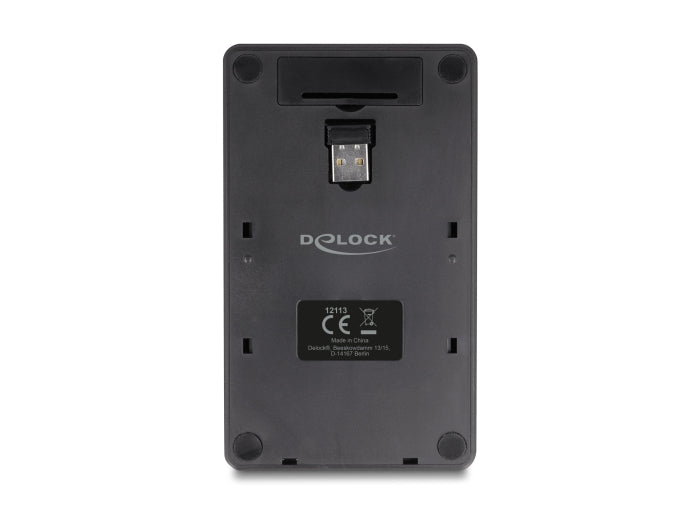 Delock 2 in 1 USB Typ-A Nummernblock mit Taschenrechner Funktion 2,4 GHz kabellos schwarz