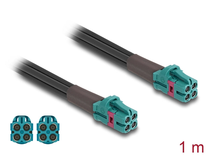 Delock Kabel Mini FAKRA Z Buchse quad zu Mini FAKRA Z Buchse quad B-Typ