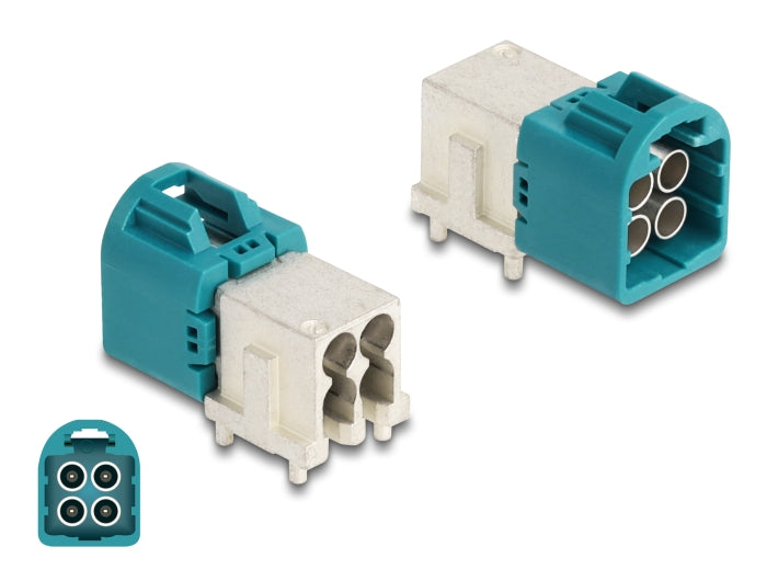Delock Mini FAKRA Z Stecker quad gewinkelt A-Typ PCB