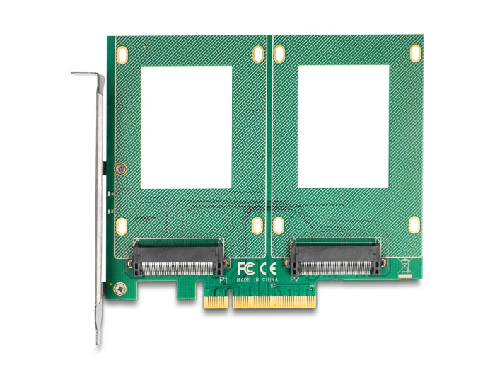 Delock PCI Express 4.0 x8 Karte zu 2 x intern U.2 NVMe SFF-8639 - Bifurcation (LxB: 144 x 122 mm)