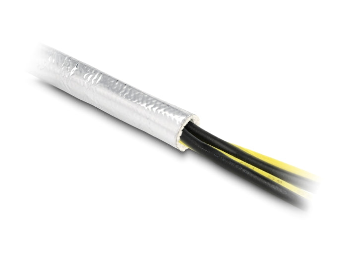 Delock Kabelschlauch aus Glasfasergeflecht und Aluminium 2 m x 16 mm