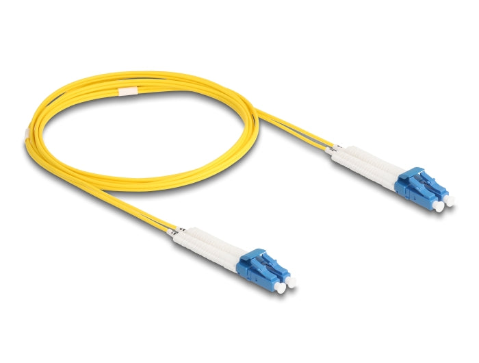 Delock LWL Kabel LC Duplex zu LC Duplex Singlemode OS2 winkelbar 2 m