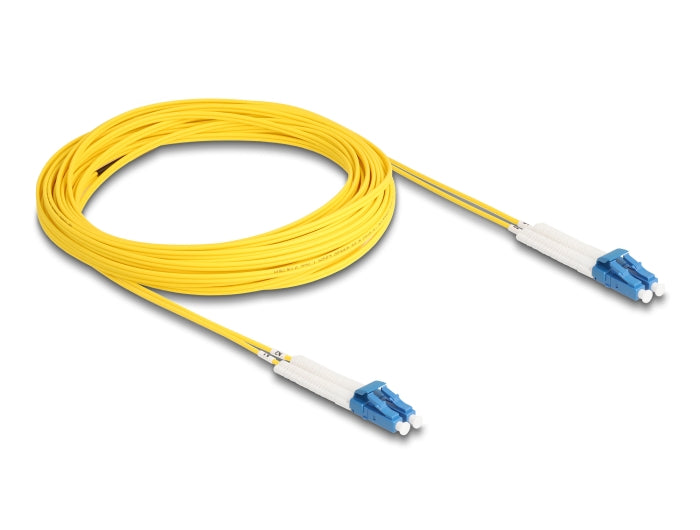 Delock LWL Kabel LC Duplex zu LC Duplex Singlemode OS2 winkelbar 10 m