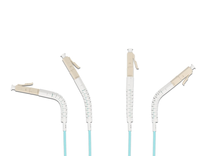 Delock LWL Kabel LC Duplex zu LC Duplex Multimode OM3 winkelbar 1 m