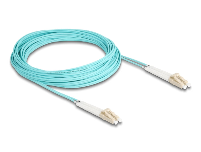 Delock LWL Kabel LC Duplex zu LC Duplex Multimode OM3 winkelbar 10 m